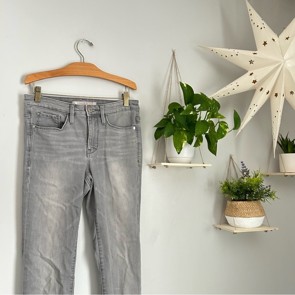 🩷ATHLETA SCULPTEK GRAY SKINNY MID RISE SKINNY JEANS POWER MESH STRETCH SIZE 6 - Picture 8 of 11